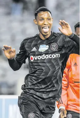  ?? Picture: Gallo Images ?? MATCH-WINNER. Vincent Pule of Orlando Pirates celebrates after scoring the only goal in their Telkom Knockout last-16 clash against Chippa United on Saturday night.