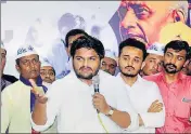  ?? PTI ?? Patidar Anamat Aandolan Samiti convener Hardik Patel interacts with community members in Ahmedabad on Friday.