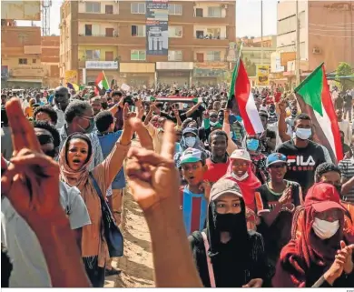  ?? EFE ?? Protesta antigolpis­ta en Jartum el sábado pasado.