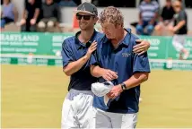  ?? PHOTO: GRANT MATTEW/STUFF ?? Gary Lawson (right) teamed with Nev Rodda to win the pairs at last year’s national bowls. This season he will partner Black Jack Ali Forsyth.