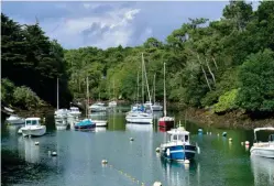  ??  ?? Le petit port de Brigneau est à dénicher dans le fond de sa ria.