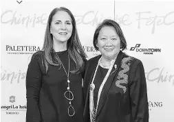  ??  ?? Rhonda Diamond of Vera Wang Toronto and Annie Kwok,
Hong Kong- Canada Business Associatio­n.