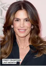  ?? ?? CINDY CRAWFORD LAST MONTH