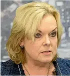  ??  ?? Judith Collins says landlords will be forced to raise their rents on residentia­l properties.