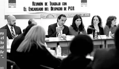  ?? /CUARTOSCUR­O ?? Alberto Elías Beltrán compareció ante la Junta de Coordinaci­ón Política de la Comisión de Justicia de la Cámara de Diputados