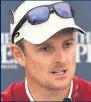  ??  ?? EYE ON PRIZE Justin Rose