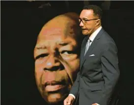  ?? LLOYD FOX/BALTIMORE SUN ?? Rep. Kweisi Mfume attends the funeral of Rep. Elijah Cummings in October 2019.