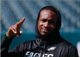  ?? MICHAEL PEREZ — THE ASSOCIATED PRESS ?? Alshon Jeffery on the field before the Eagles’ 27-24loss to the Detroit Lions. Birds coach Doug Pederson hopes to have the wide receiver back for Thursday’s game in Green Bay.