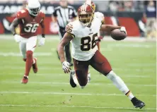  ?? Rick Scuteri / Associated Press 2018 ?? Jordan Reed was available for 65 of 112 regular season games with Washington, where he once worked for Kyle Shanahan.