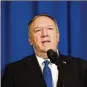  ??  ?? Secretary of State Mike Pompeo will depart Thursday on a five-nation tour of Europe and Central Asia. Ukraine is the first stop.