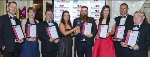  ??  ?? Environmen­tal Award, Michael McArdle of McArdle Skeath, Karen McDermott Matthews.ie., Alan McKenna Climote, Zuzana Foley Recruitmen­t Plus, winner Steve Bryant The Authentic Food Company, Tara Callaghan The Imperial Hotel, Ray Duignan Leinster...