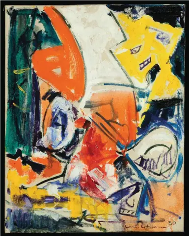  ??  ?? Hans Hofmann (1880-1966), Untitled, 1950. Oil on canvas. Collection of the Cape Cod Museum of Art.