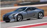  ?? Photos courtesy of Marshall Tidrick ?? Top performanc­e coupe for 2017 is the Lexus LC 500h.
Participat­ing manufactur­ers included Alfa Romeo, Chrysler, Dodge, Fiat, Ford, Honda, Hyundai, Infiniti, Jeep, Kia, Lexus, Mazda, Mercedes-Benz, Nissan, Subaru, Toyota, Volkswagen and Volvo.