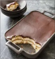  ?? DANIEL J. VAN ACKERE/AMERICA’S TEST KITCHEN VIA THE ASSOCIATED PRESS ?? This undated photo provided by America’s Test Kitchen shows a Chocolate Eclair Cake in Brookline, Mass.