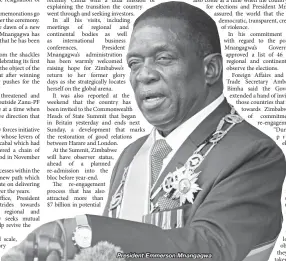  ??  ?? President Emmerson Mnangagwa