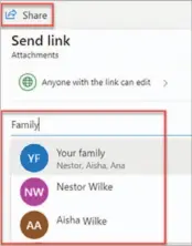  ??  ?? After you’ve created your groups of family members or friends, you’ll be able to share files with them easily.