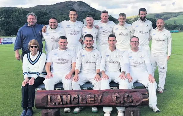  ??  ?? Langley Cricket Club’s first team ahead of their Cheshire Cricket League 3 clash against Woodford at the weekend