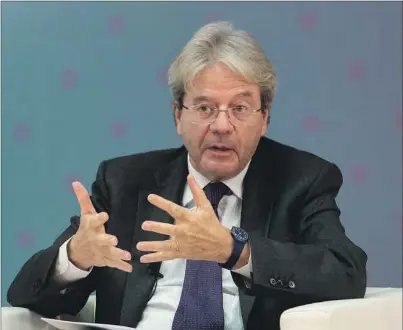  ?? EUROPA PRESS ?? El comisario europeo de Economía, Paolo Gentiloni.