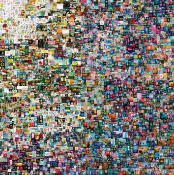  ?? Foto: Christie’s, dpa ?? Ein Bild, das es nur digital gibt – dort aber mit einem Echtheitsz­ertifikat. Die Arbeit „Everydays“des Digitalkün­stlers Beeple wur‰ de nun für 57,8 Millionen Euro versteiger­t.