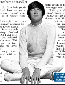  ?? ?? YOUNG GENIUS: Webb in 1968 when he won Song of the Year at 22