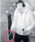  ?? ?? CCTV showed Antonio Tibere lunging at his first victim with an eight-inch knife