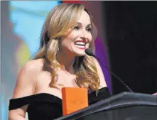  ??  ?? Cashman Photograph­y Star chef Giada De Laurentiis at the Nevada Ballet Theatre’s Black and White Gala at Wynn Las Vegas on Saturday.