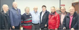  ?? (Pic: David White) ?? Fermoy Men’s Club members with Seán O’Se. L-r: Joe Phelan, Paul O’KellyLynch, Des Eason, Seán O’Se, Donagh Cronin, Peter McCarthy, Paddy Power and John McCarthy.