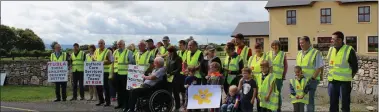  ??  ?? Local resident held a peaceful protest outside the Daffodil Care Centre in Shanballym­ore on Wednesday.