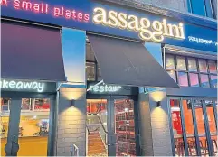  ?? ?? ● Assaggini glowing in a dark Byres Road.