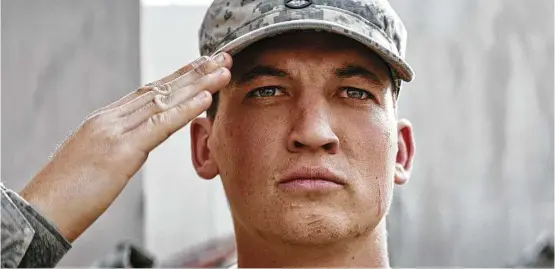  ??  ?? Above: Miles Teller stars as Staff Sgt. Adam Schumann in “Thank You for Your Service.”