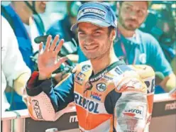  ??  ?? BUEN MOMENTO. Dani Pedrosa consiguió su segunda pole del año.