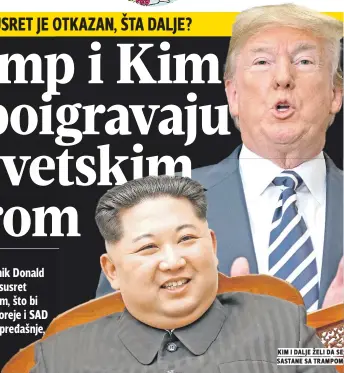  ??  ?? kim i dalje želi da se sastane sa trampom