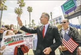  ?? Irfan Khan Los Angeles Times ?? A S S E M B LY M A N Travis Allen (R-Huntington Beach), now running for chairman of the California GOP, is already pushing to recall Gov.-elect Gavin Newsom.