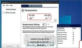  ??  ?? Use Novabench’s temperatur­e monitor to check whether your components are overheatin­g