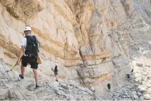  ?? Courtesy: RAK TDA ?? The Jebel Jais Via Ferrata has gained top Trip Advisor ranking among the emirate’s attraction­s.