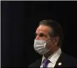  ?? SETH WENIG ?? Gov. Andrew Cuomo arrives to Grace Baptist Church, a new popup vaccinatio­n site, in Mt. Vernon, N.Y., Monday, March 22, 2021.