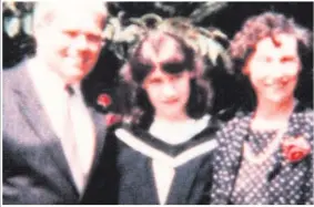  ??  ?? Mary Travers, with her parents, was killed by the IRA. Left, her sister, Ann