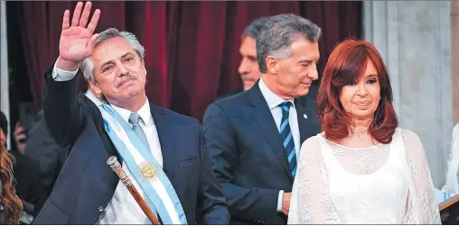  ?? FOTOS: CEDOC PERFIL ?? MANDATO. El 10 de diciembre de 2019 Alberto Fernández asumió el mando. Había ganado las elecciones en primera vuelta.