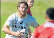  ??  ?? STOP ME: Duane Vermeulen goes on the rampage. He hopes to put the Boks on the front foot on Saturday