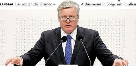  ?? DPA-BILD: HOLLEMANN ?? Wirtschaft­sminister Bernd Althusmann (CDU) sprach am Mittwoch im Landtag in Hannover.
