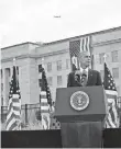  ?? POOL PHOTO ?? President Obama at a 9/11 ceremony at the Pentagon.