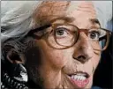  ?? MARKUS SCHREIBER/AP ?? IMF managing director Christine Lagarde said Monday “all signs point to a continuous strengthen­ing” of growth.