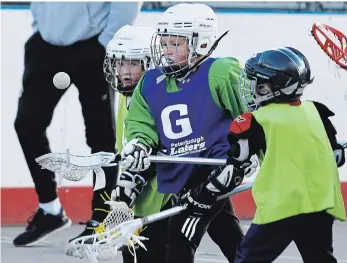  ?? CLIFFORD SKARSTEDT EXAMINER ?? Peterborou­gh Minor Lacrosse Associatio­n fall house league is running for six weeks at the Knights of Columbus Legacy Bowl after the summer house league season was cancelled by COVID-19.