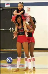  ?? MICHILEA PATTERSON — DIGITAL FIRST MEDIA ?? The ABM Dancing Divas use a basketball theme as they perform during the Kandy Krush Dance Competitio­n at Pottstown High School.