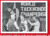  ?? ?? El taekwondoí­n cayó en Semifinale­s ante el mejor del mundo en su categoría, pero se colgó el bronce.