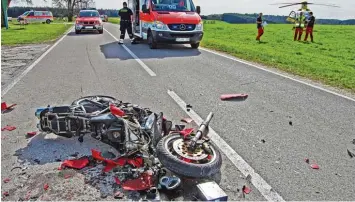  ?? Foto: Robert Weiß/Foto Weiss ?? Ein 33 jähriger Motorradfa­hrer ist am Samstag auf der Kreisstraß­e GZ7 zwischen Mindelzell und Niederraun­au tödlich verun glückt.