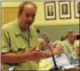  ?? BEN LAMBERT / HEARST CONNECTICU­T MEDIA ?? The Torrington City Council voted Monday to borrow up to an additional $20.2 million for work on the Water Pollution Control Facility Monday. Above, resident Mike Banziruk speaks.