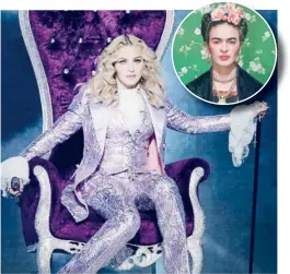  ?? ?? ▮ Madonna visitó a familia de Frida Kahlo y escribió una dedicatori­a donde dice que son almas gemelas.