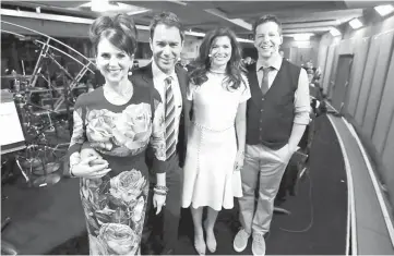  ??  ?? This week, new episodes of ‘Will & Grace’ will air on NBC and include cast members, from left, Megan Mullally, Eric McCormack, Debra Messing and Sean Hayes. — Courtesy of NBCUnivers­al