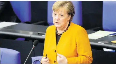  ?? FOTO: MICHAEL KAPPELER/DPA ?? Die Idee der Osterruhe sei in der guten Absicht geboren, die dritte Pandemie-Welle abzubremse­n, erklärte Angela Merkel.